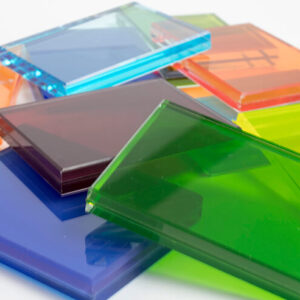Close-up view of PDLC smart film technology