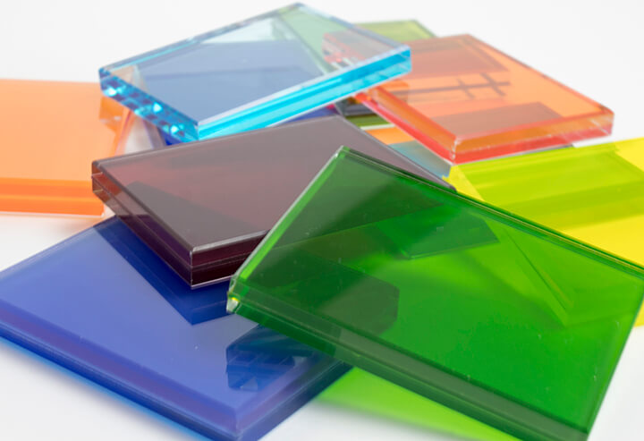 Close-up view of PDLC smart film technology