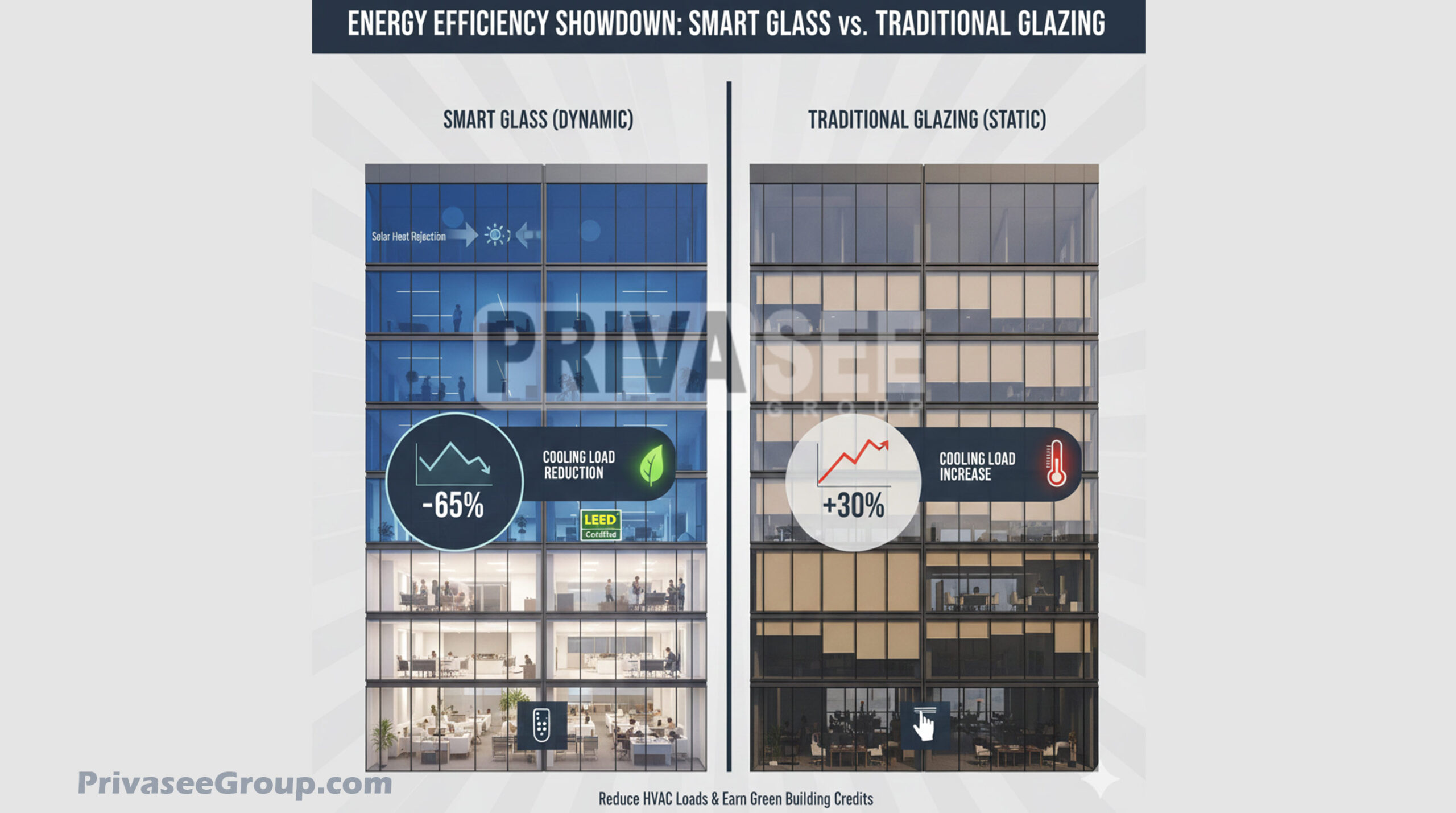 Energy Efficiency Showdown: Smart Glass vs. Traditional Glazing